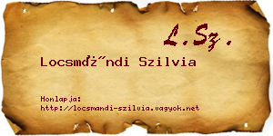Locsmándi Szilvia névjegykártya